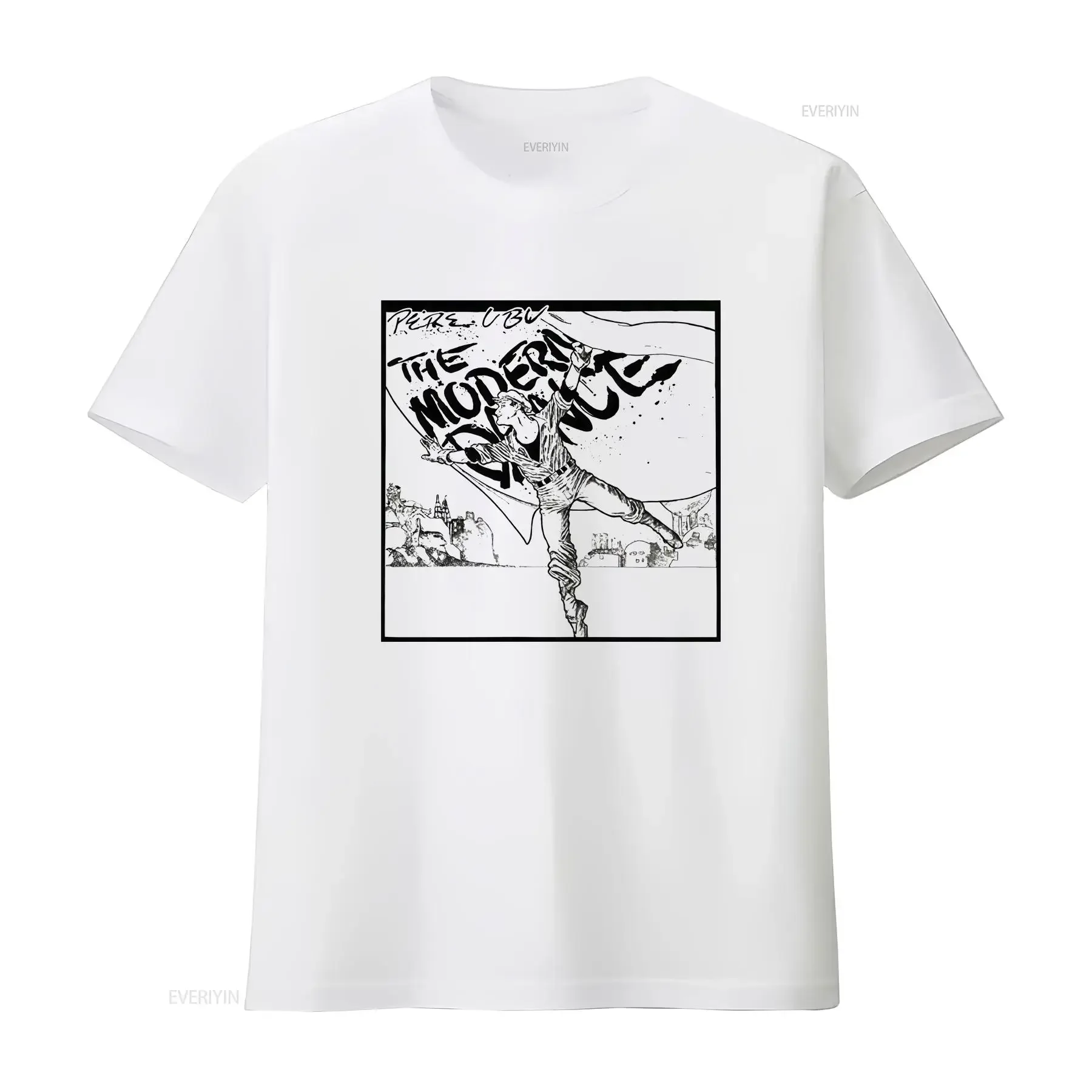 Фото Футболка Pere Ubu The Modern Dance в стиле панк-рок ретро, S-5XL, винтажная, с эффектом потертости, универсальная, с графическим принтом, стрейч, уличная одежда №1