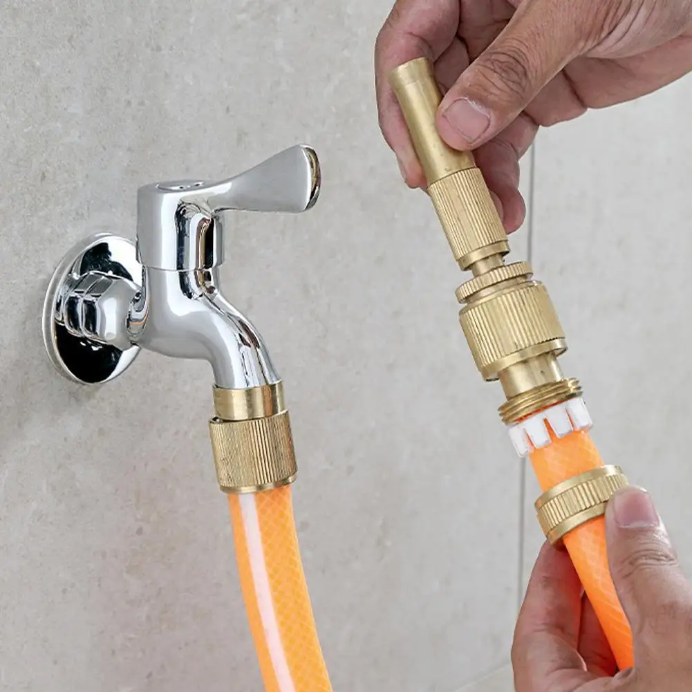 

Spray Water Gun Brass High Pressure Quick Connector Four-point Water Gun Nozzle Garden Irrigation Connector Faucet Adapter