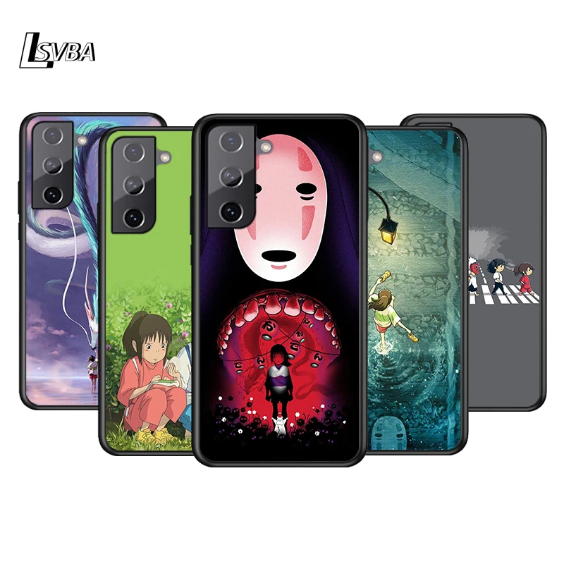 

Spirited Away Anime Soft Black Cover For Samsung Galaxy S22 S21 S20 FE Ultra S10 S10e Lite S9 Plus Phone Case Coque