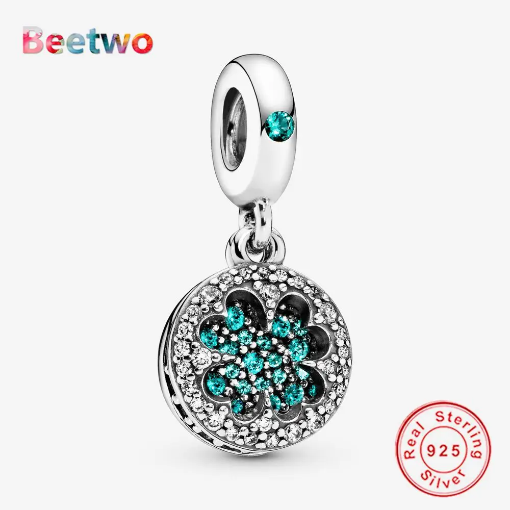 Подвеска для браслета Пан серебряная подвеска с четырьмя листьями |