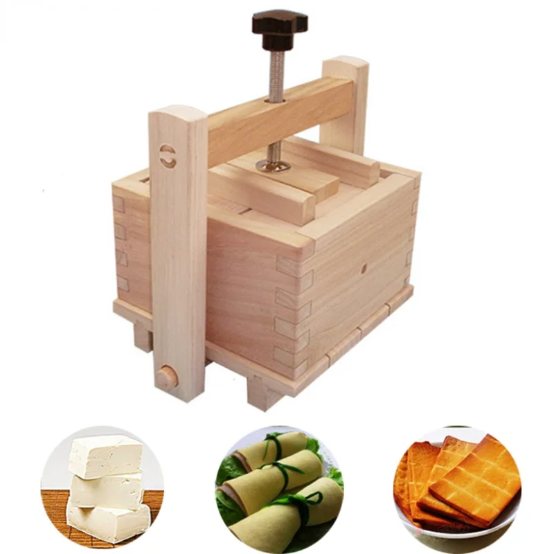 

DIY Wooden Tofu Press Mould Set Homemade Cheese Tofu Mold Soybean Curd Tofu Making Mold Kitchen Accessories