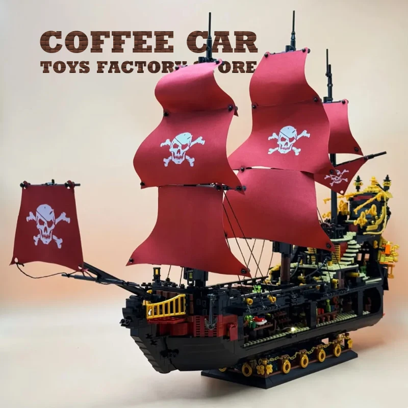 Креативные микро строительные блоки модель пиратского корабля пластиковые