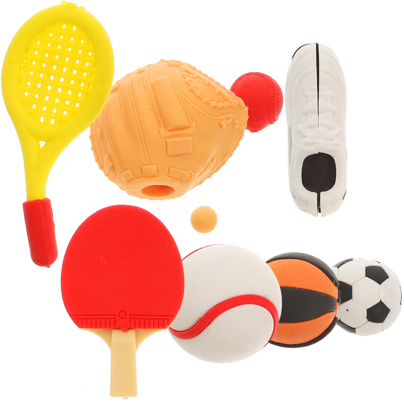 

Eraser Erasers Mini Kids 3D Decorative Cartoon Puzzle Table Tennis Baseball Miniature Prizes Classroom Soccer Rugby Shaped Fun