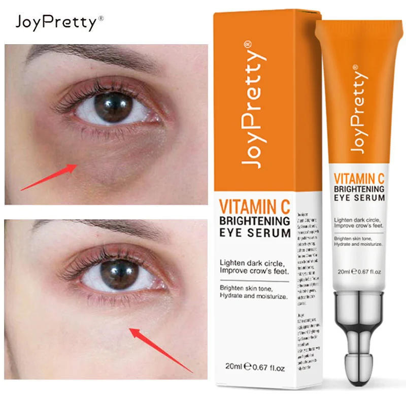 

Vitamin C Remove Dark Circles Eye Cream Eye Bags Lift Firm Brightening Massage Eye Serum Hyaluronic Acid Anti-Wrinkle Eyes Care