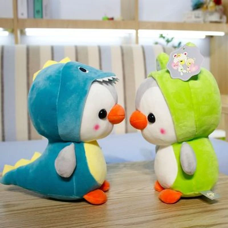 

Mini Plush Toys Cartoon Penguin Stuffed Plush Animal Pendant Keychain Doll Stroller Toys for Children Girls Baby Birthday Gift