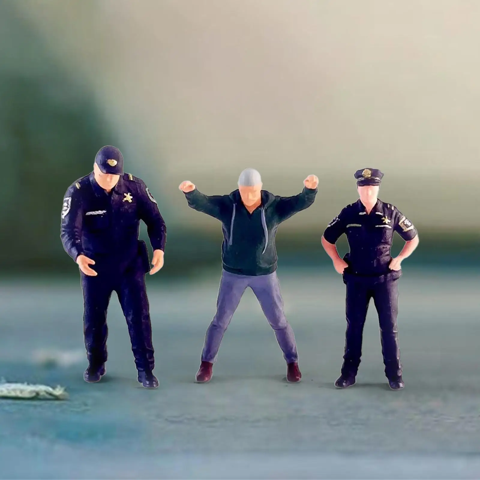 3 шт. масштаб 1:64 крошечные фигурки копы и вора макет железной дороги украшение