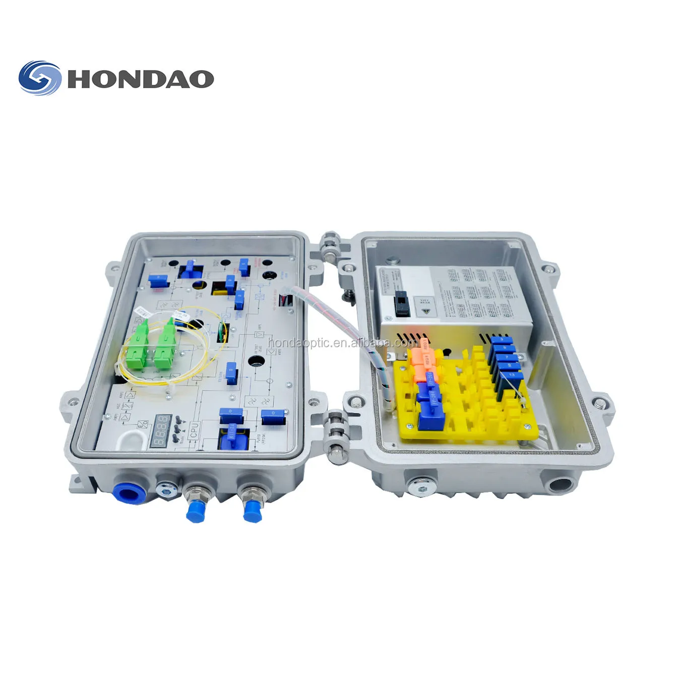 

Hondao HFC Outdoor network 4 way catv optical node receiver with 5-42Mhz return path
