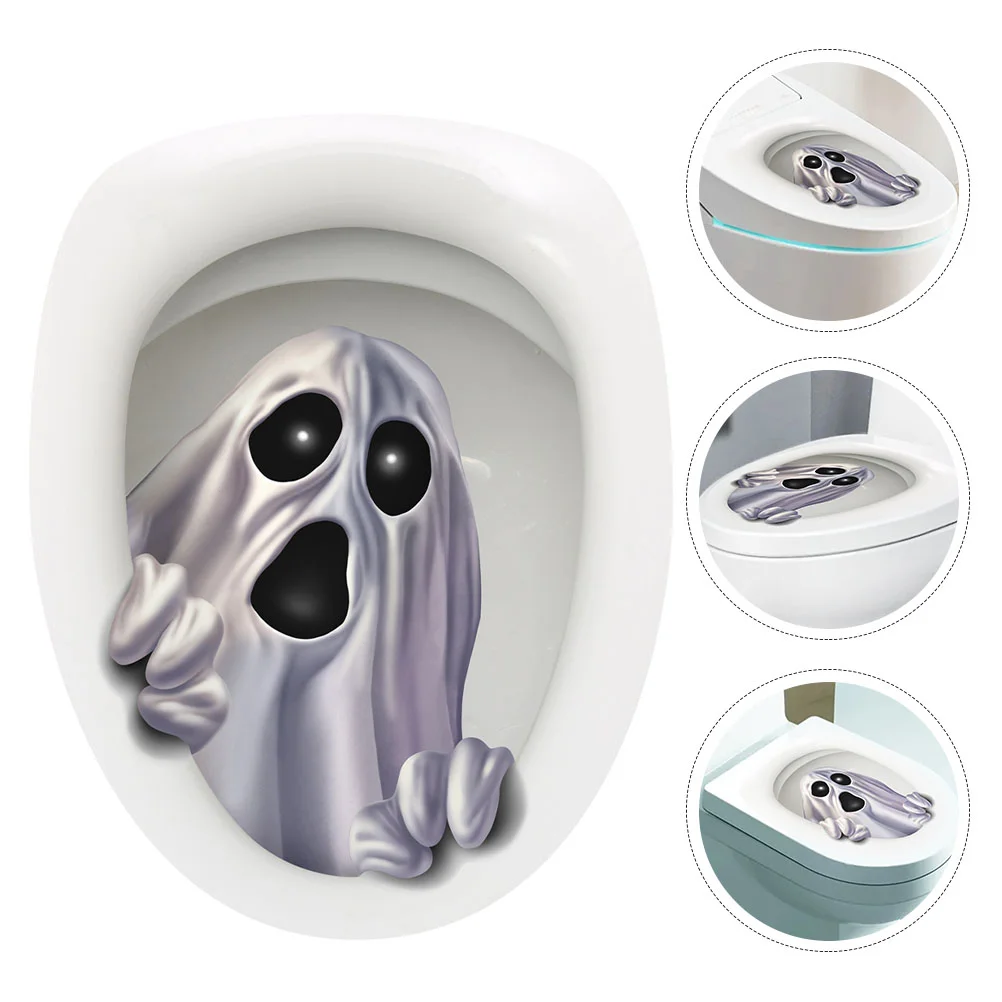 

1 Sheet Halloween Sticker Toilet Poster 3d Halloween Sticker Halloween Decor