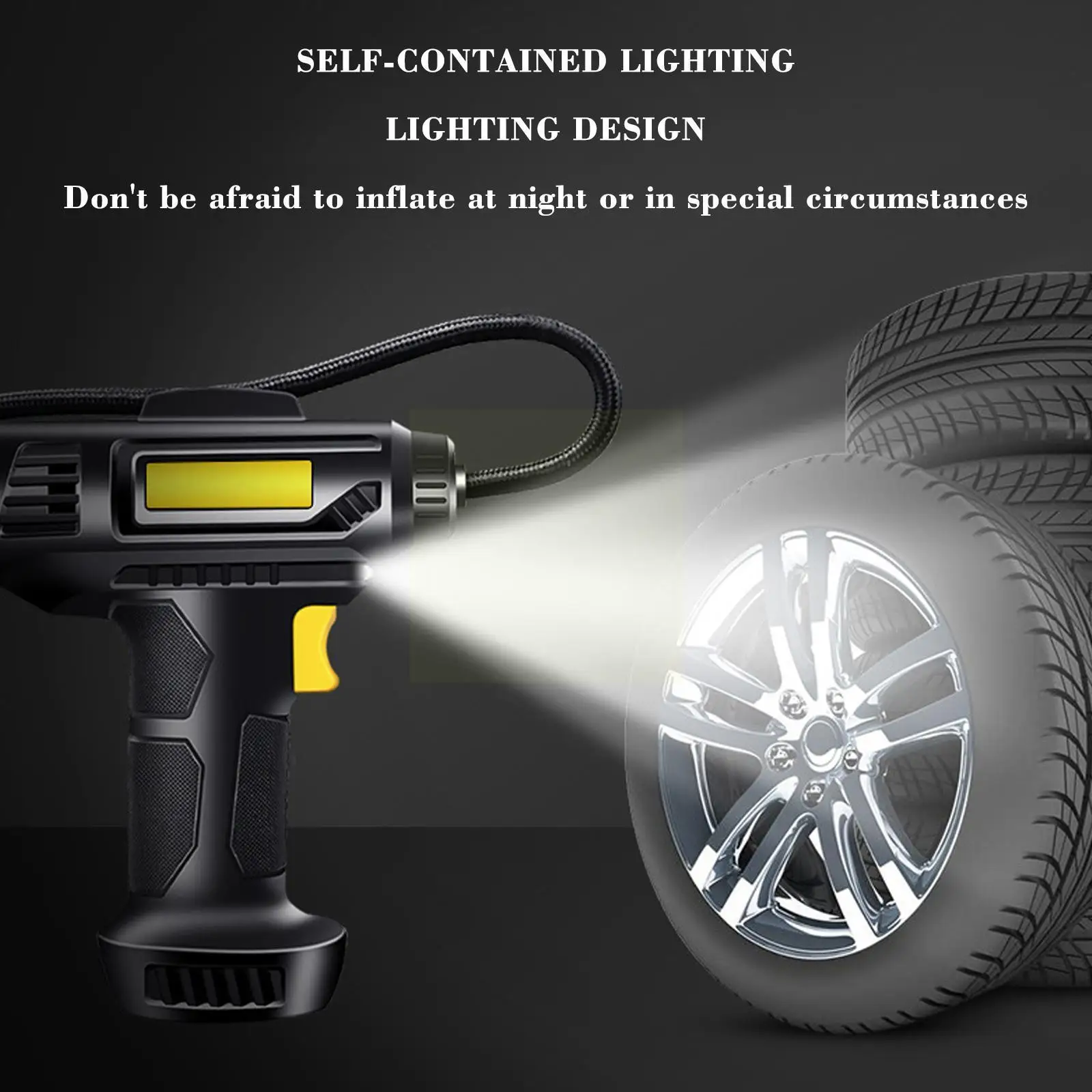 

120w Car Air Pump Electric Car Tire Inflatable Pump Tire Digital Rechargeable Equipment Air Inflator Compressor Portable Au F0b8