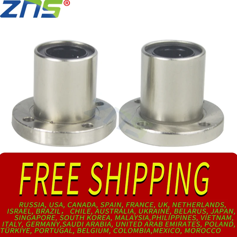 

Full model electroplated circular flange linear ball bearing liner LMF12/LMF13/LMF16/LMF20/LMF25/LMF30/LMF35/LMF40/LMF50/LMF60