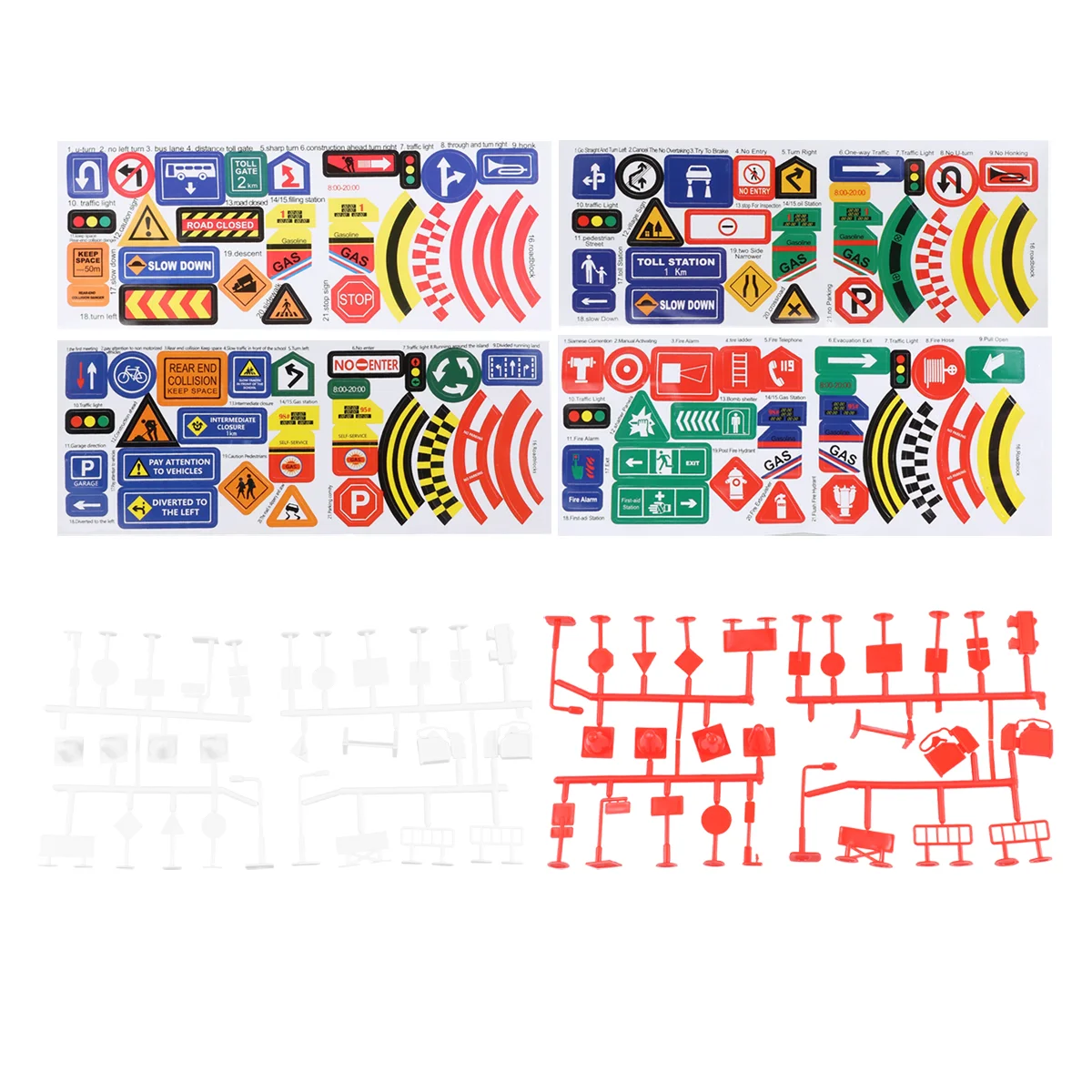 112 шт. детские игрушки уличный дорожный знак сигнал сцена соответствующие