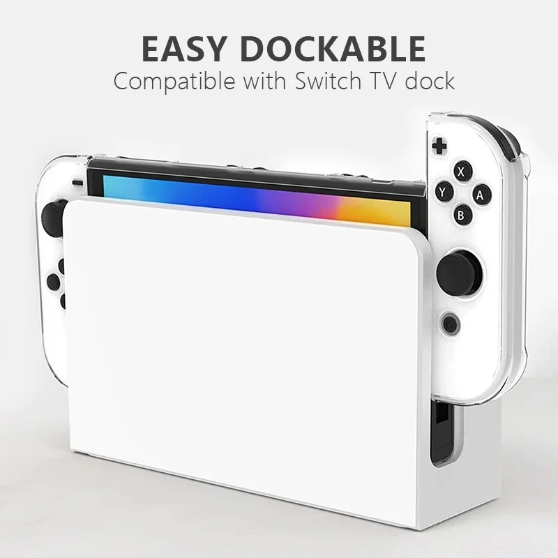 Прозрачный защитный чехол для Nintendo Switch OLED запасные аксессуары консоли Joy-Con