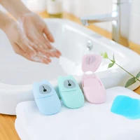 disposable mini travel soap paper washing hand bath cleaning portable boxed foaming soap paper scented sheets wash soap 50pcs