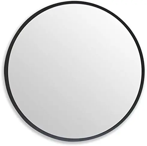 Mirror for ,30-inch Metal Framed Circle Mirror,Large Bathroom Mirror, Black Mirror for Living Room Bedroom Entryway Decor