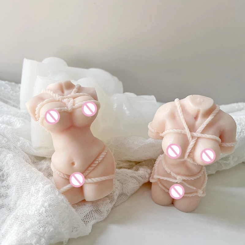 

3D Body Scented Candle Mold Bondage Body Silicone Candle Soap Making Jars Bathroom Bedroom Decoration Adding To The Mood
