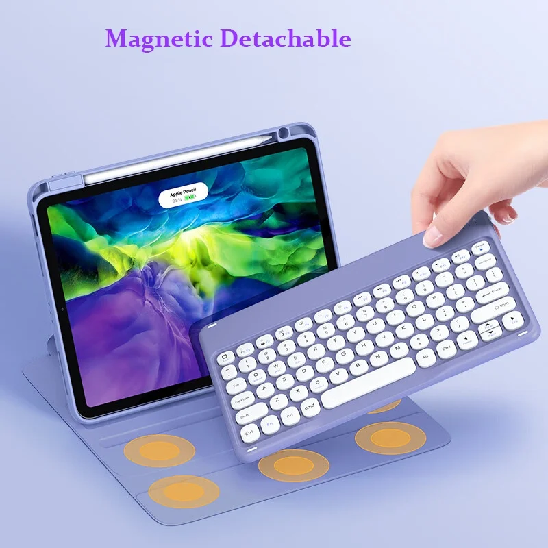 Чехол с вращающейся клавиатурой на 12 2 ° для Huawei MatePad Pro 2024 дюймов Air 11 5 SE 10 4 S PaperMatte 8