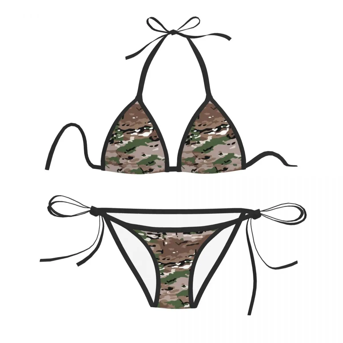 

Sexy Brazilian Thong Bikini Mujer Swimwear Women 2023 Camo Print Summer Beachwear