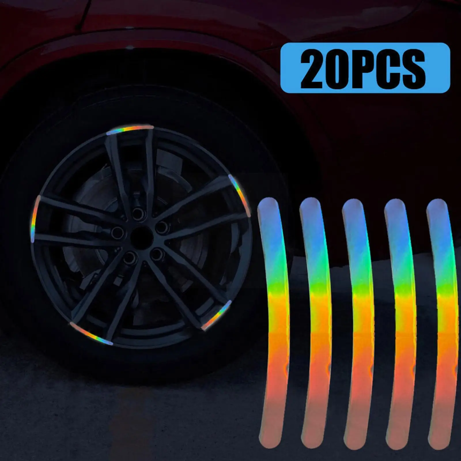 

Светоотражающая наклейка на ступицу колеса автомобиля для ночного вождения автомобильные аксессуары для стайлинга автомобиля обод шины светоотражающие полосы светящийся стикер X9I4