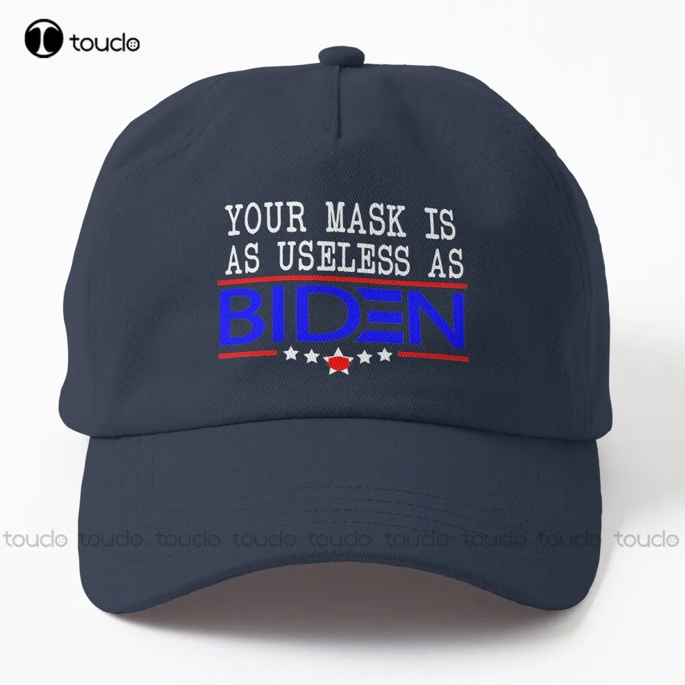 

Your Mask Is As Useless As Biden Funny Anti Biden Dad Hat Baseball Hats For Men Outdoor Cotton Cap Sun Hats Streetwear Harajuku