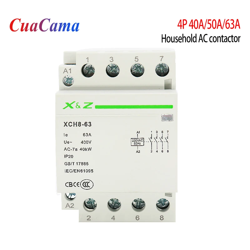 

Модульный управляющий переключатель контактора переменного тока на Din-рейку, 4P, 32 А/40 А/63 А, 220 В, 230 Гц, 3NO 1NC, 4NO, 4NC, 2NO, 2NC, 1 шт.
