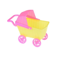 mini high quality cute doll shopping cart plastic trolley doll house furniture kid toy for doll accessories