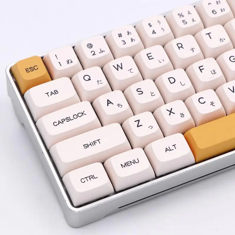 

Новая клавиатура Keypro мед, Молоко 140 клавиш с подставкой, японские радикальные клавиши для проводной механической Usb-клавиатуры Cherry Mx Switch Pbt
