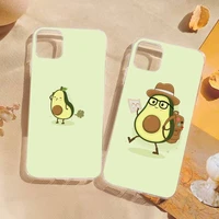 cute cartoon fruit avocado phone case for iphone 11 12 13 mini pro max 8 7 6 6s plus x 5 se 2020 xr xs case shell
