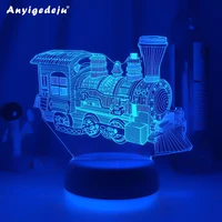new locomotive led night light for kids bedroom decoration unique birthday gift for children study room desk lamp railway engine