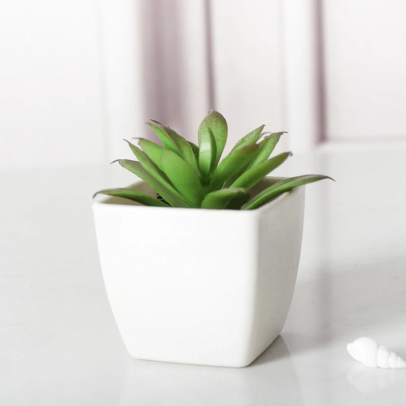 

Мини искусственное растение в горшке, зеленый, пластик