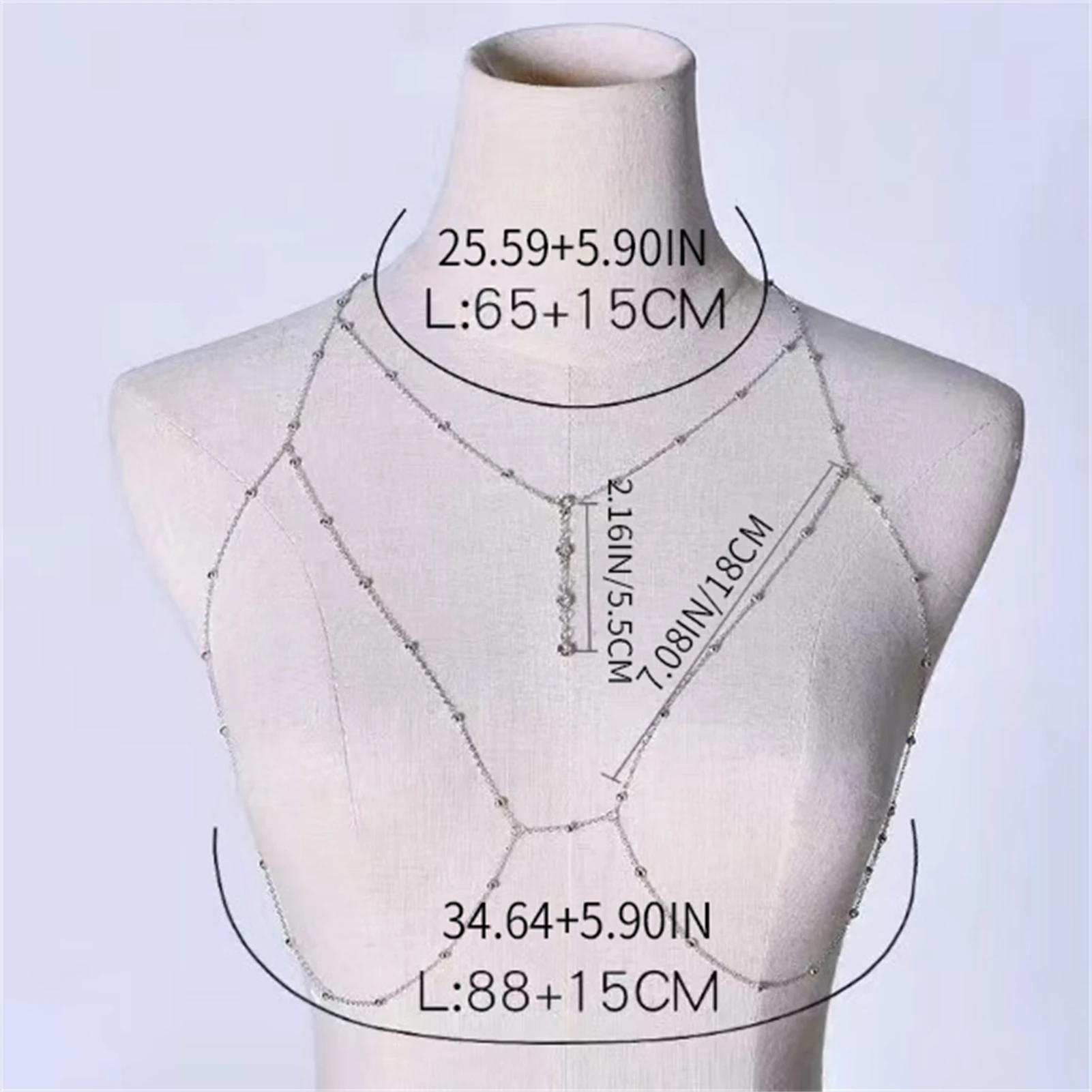 Летние повседневные украшения для тела цепочка элегантная на плечо из сплава