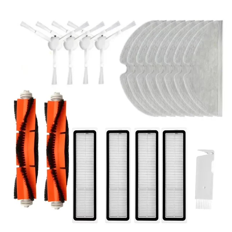 

Dreame Bot L10 Pro D9 Robotic Vacuum Cleaner Parts Kits Main Side Brush Filters Mop Rag,White