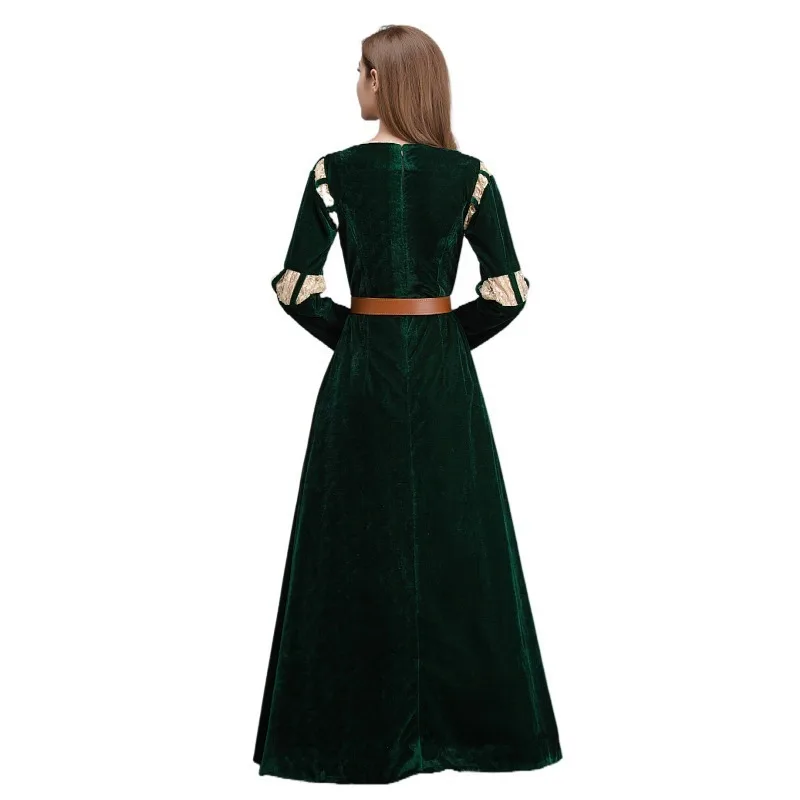 Halloween Costume Brave Legend Character Melinda Cosplay Female Green Palace Dress