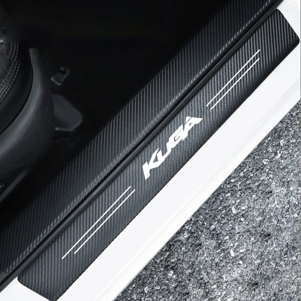 

Наклейки из углеродного волокна на пороги автомобильной двери для Ford Kuga 1 MK1 2008 2009 2010 2011 2012 2013, декоративные защитные крышки, аксессуары для тюнинга