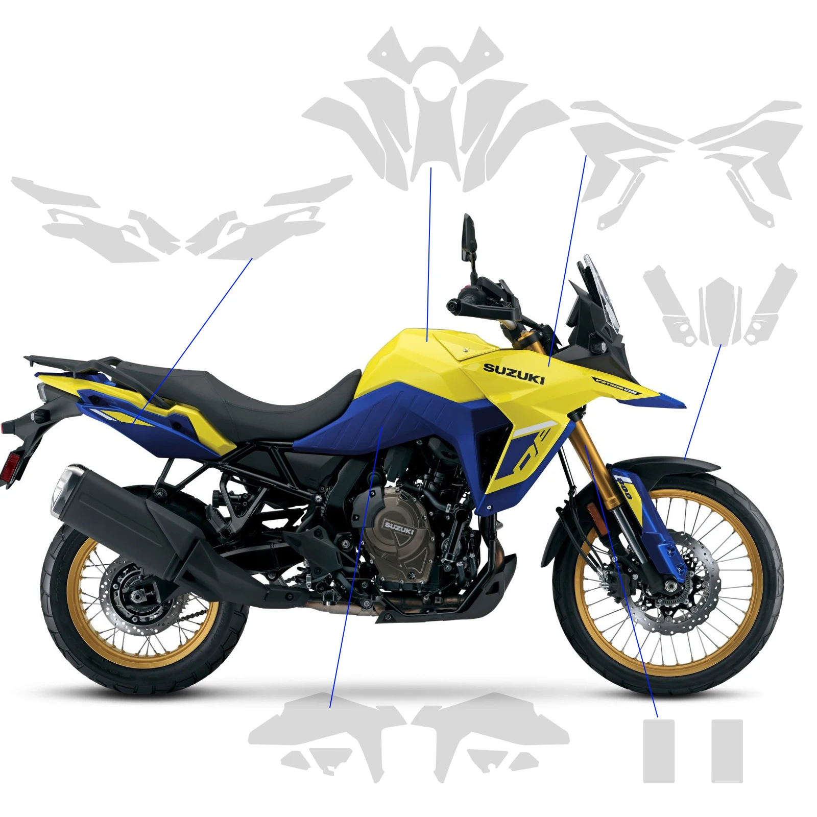 Защитная пленка от царапин для мотоцикла SUZUKI V Строма 800 PPF