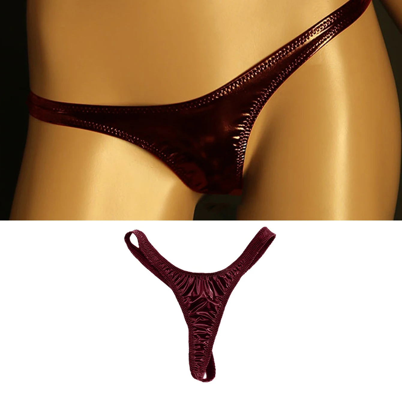 Для повседневного отдыха Стринги с Т-образной спинкой Совершенно новый бордовый