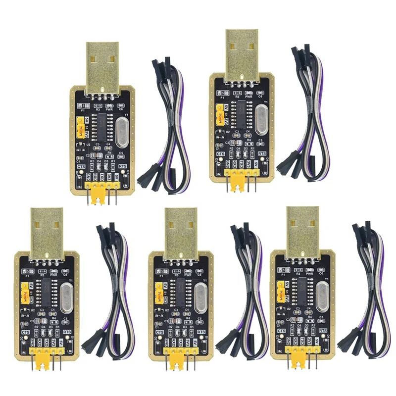 

5PCS CH340G Module Instead Of PL2303 , CH340G RS232 To TTL Module Upgrade USB To Serial Port In Nine Brush Small Plates