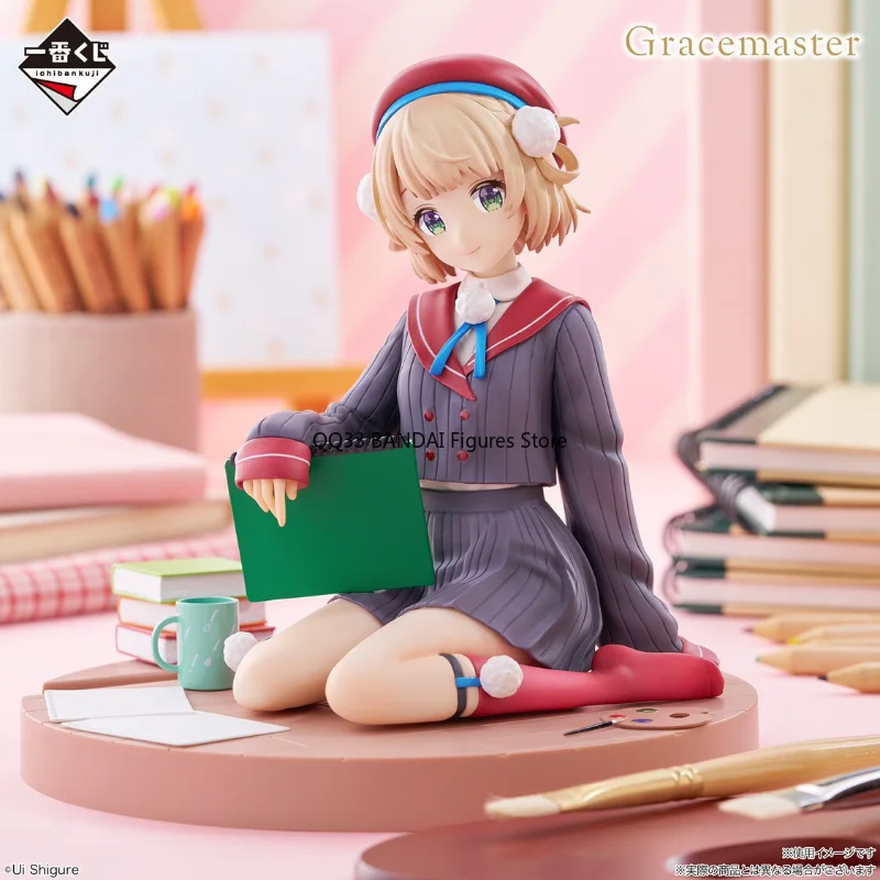 Фото Оригинальная фигурка BANDAI Ichiban Kuji VTuber Shigure Ui 1/6 Gracemaster, призовая модель, коллекционная фигурка, украшение для рабочего стола №2