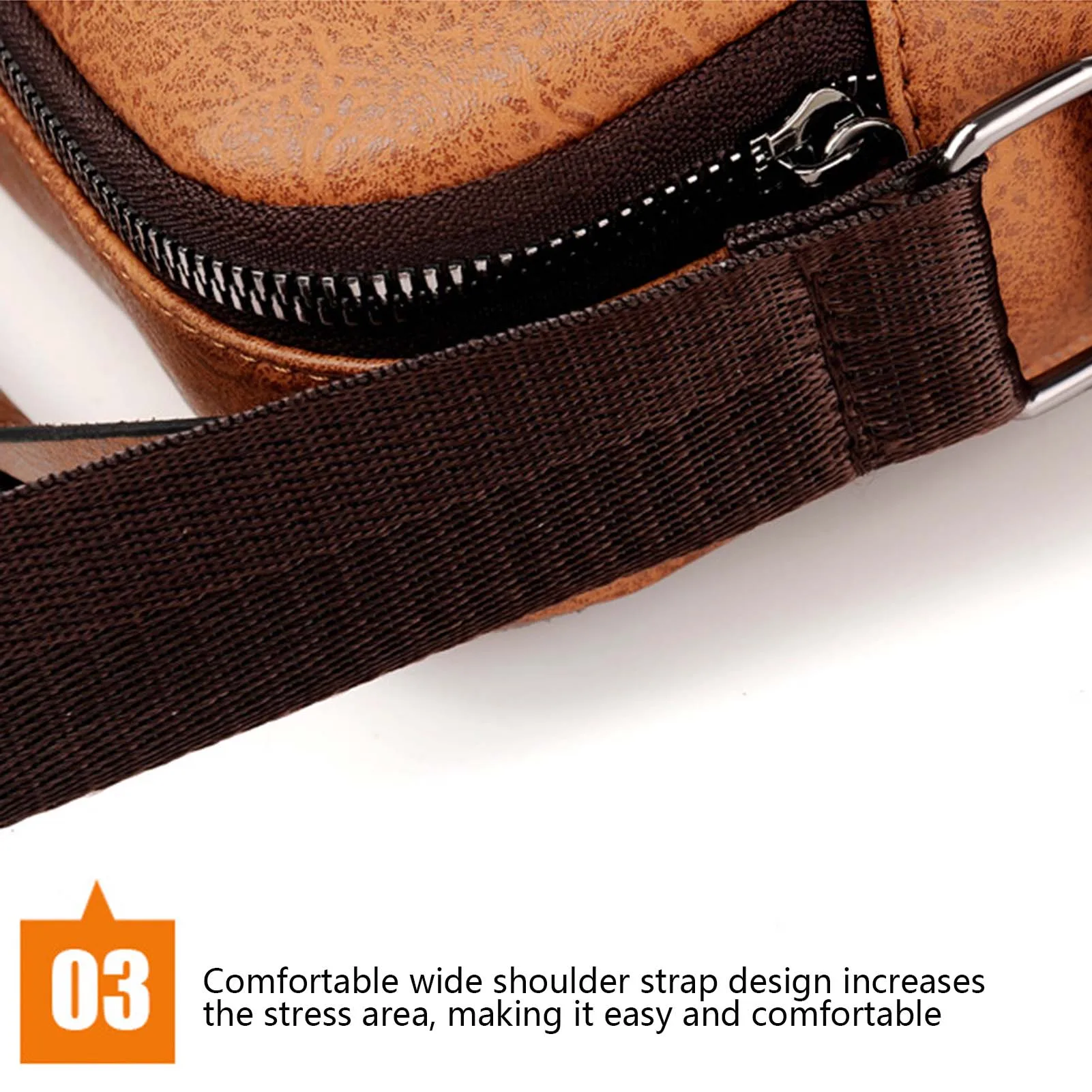 Portable Solid-Color Men's Shoulder Bag Large Capacity Lightweight Small Bag For Men Daily Use