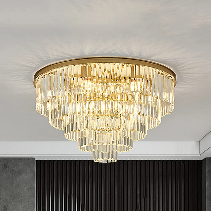 

Modern Gold Luxury Crystal Ceiling Chandeliers For Living Room Bedroom Hotel Lobby Led Home Lighting Fixtures