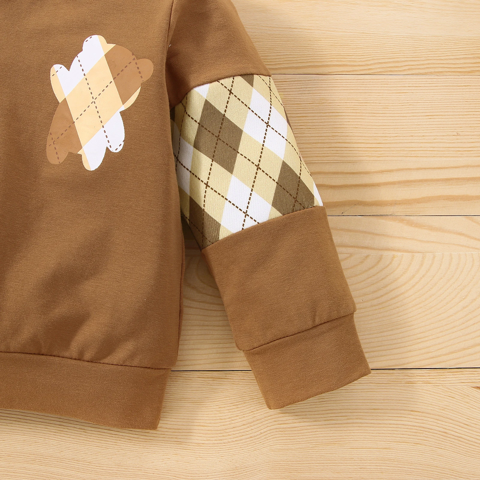 Модный комплект одежды для маленьких девочек свитшот с длинным рукавом и принтом