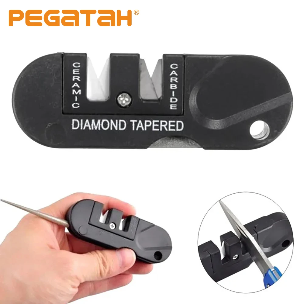 

Outdoor Sharpener High Carbon Steel Diamond Sharpening Whetstone Tool for Knife Fish Hook Finger Nail File Outdoor Camping Tool