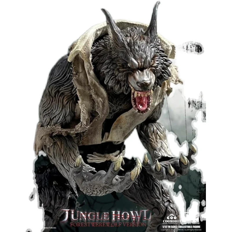 

19Cm Coomodel X Ouzhixiang 1/12 Palmtop Monsters - Snowfield Slaughter Werewolf Figure Movable Joint Model Toys Ornaments Gift