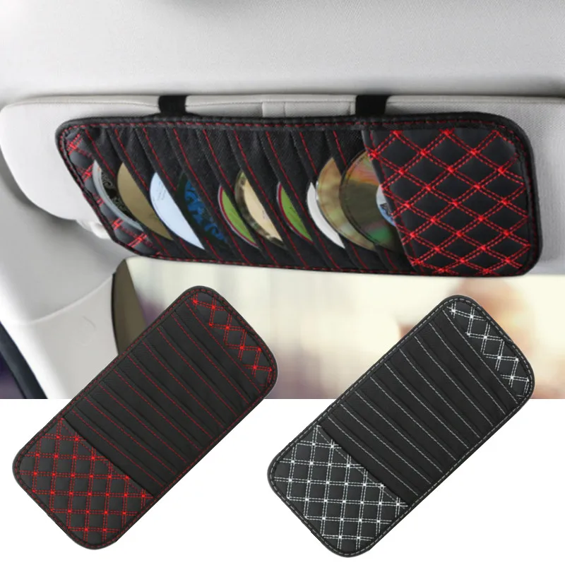 

2 Colors 10 Pockets 32.9*15.5cm CD DVD Auto Non-woven Fabric PU CD DVD Storage Pouch Bag DVD Storage Case