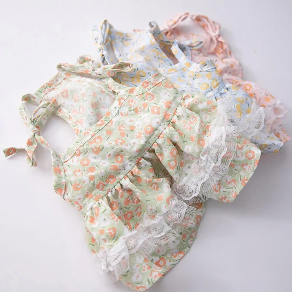 

Платье для щенка с цветочным принтом, летнее платье для собаки, костюм принцессы для косплея