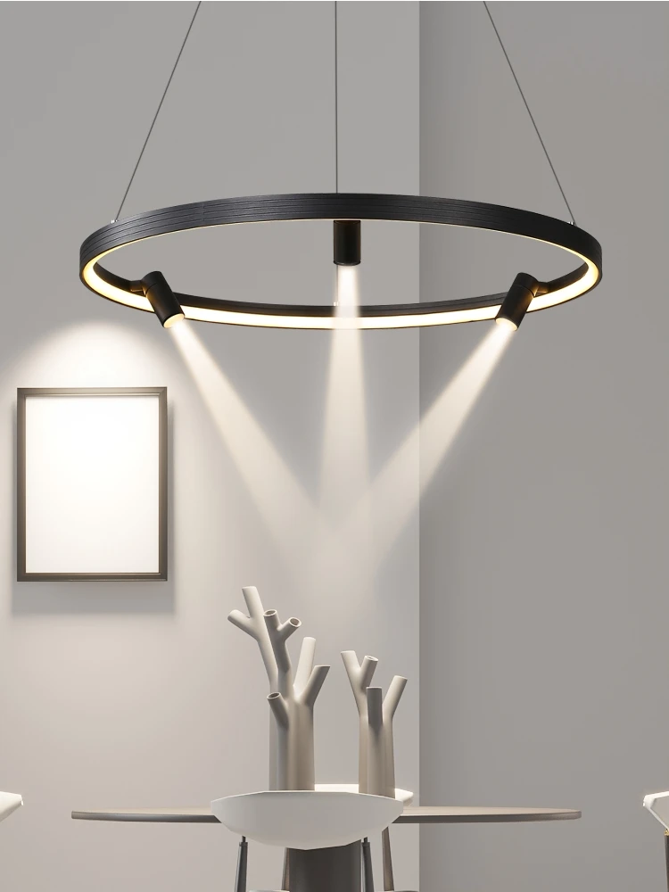 

Minimalist Round Restaurant Light Nordic Creative With LED Spotlights Pendant Light Art Chandelier For Living room Bedroom