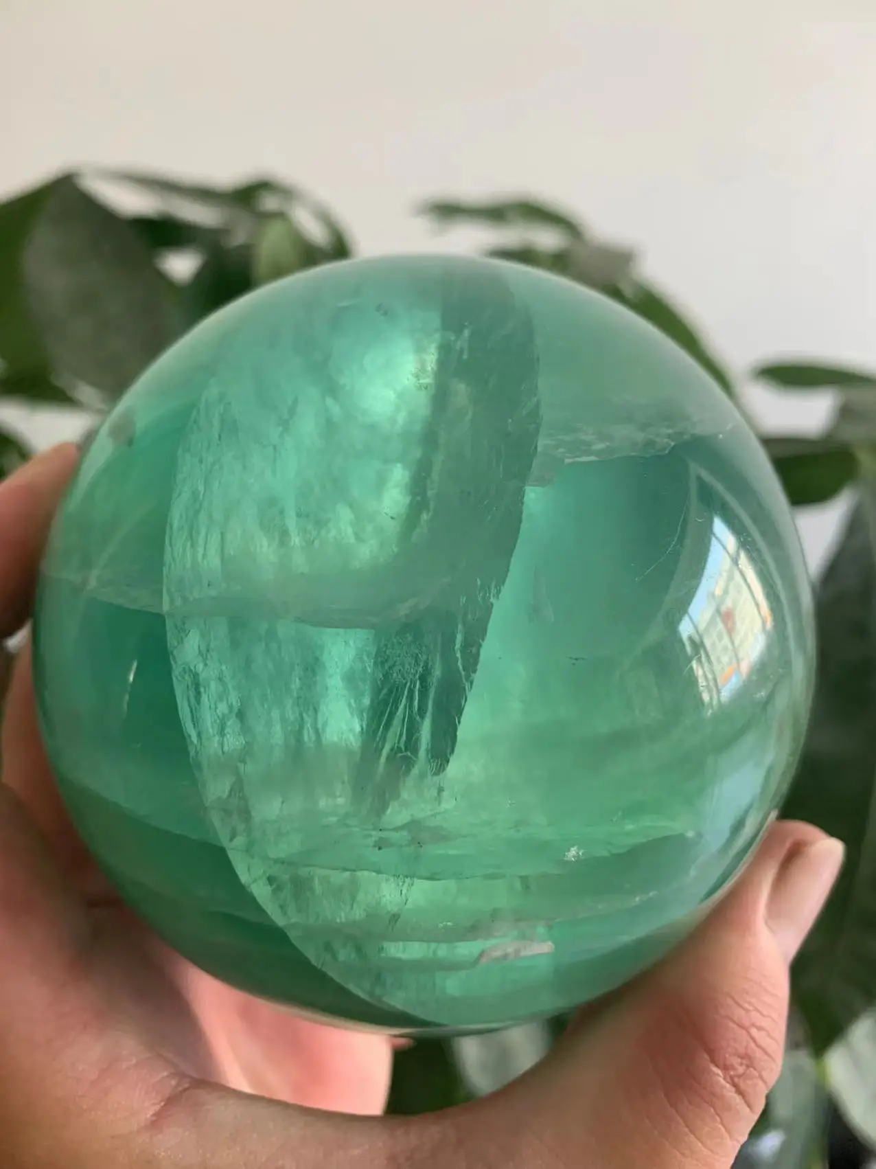

Beautiful Natural Green Fluorite Ball Healing Energy Crystal Home Office Gift