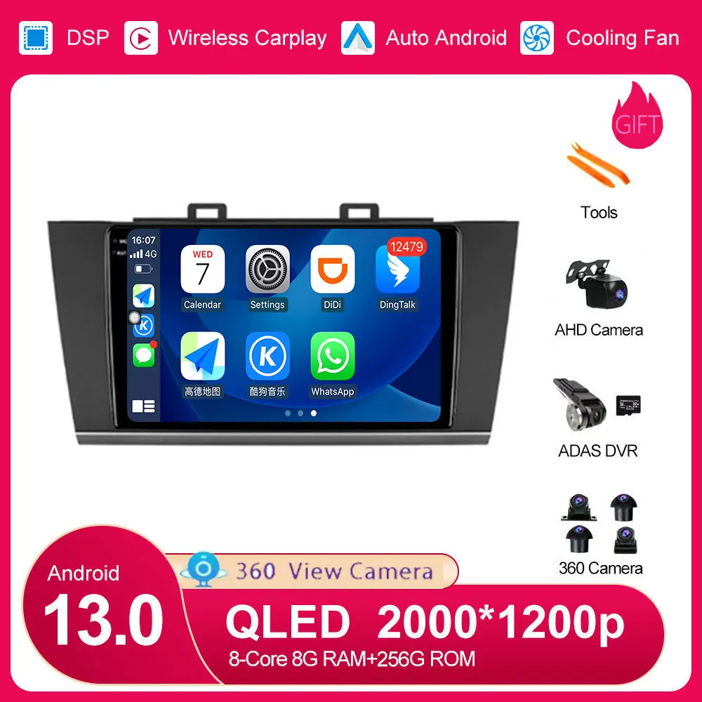 

Android 13 для Subaru Outback 5 2014 - 2018 Legacy 6 2014 - 2017 Автомобильный мультимедийный радиоплеер GPS-навигатор экран WIFI BT DSP