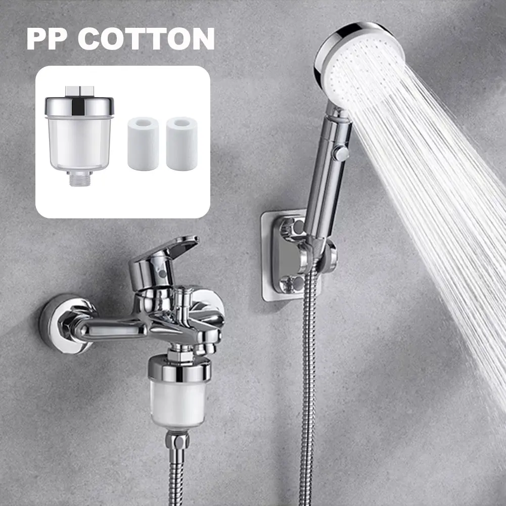 

Shower Filter Universal Connection Switch Sprinkler Filter 5 Micron PP Cotton Filter Bathroom Filtration System for Home Kitchen