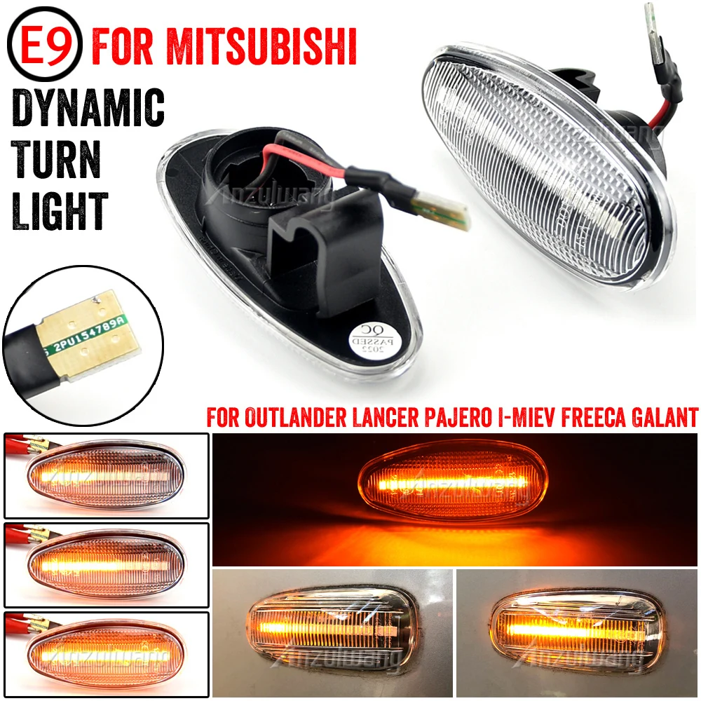 

Sequential Turn Signal Indicator LED Dynamic Side Marker Light For Mitsubishi Outlander Lancer Freeca Adventure Pajero Eclipse