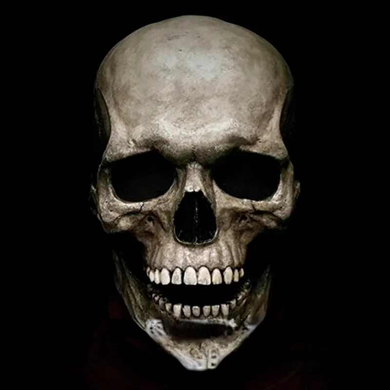 Маска с подвижным ротом и черепом чехол череп ртом полная маска скелета для лица